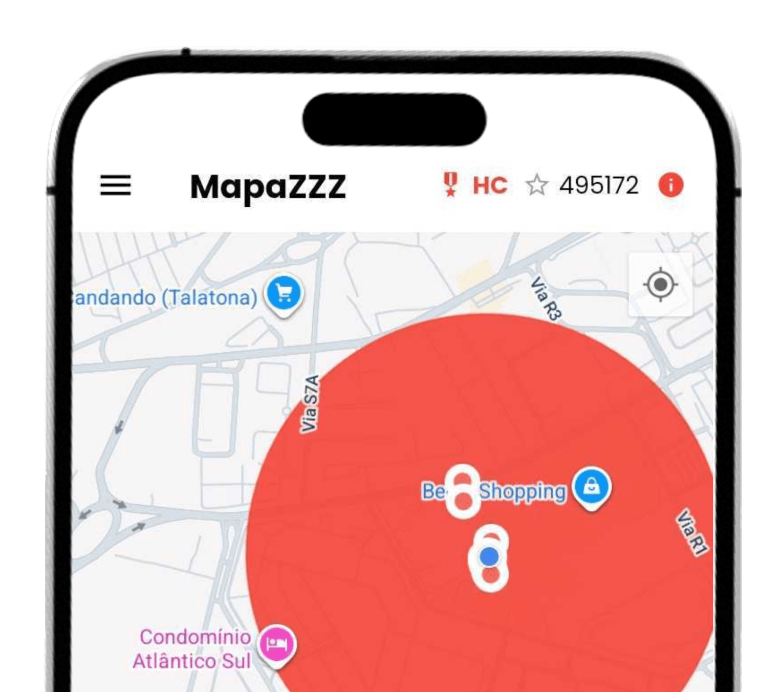 Application mockup showcasing the app interface